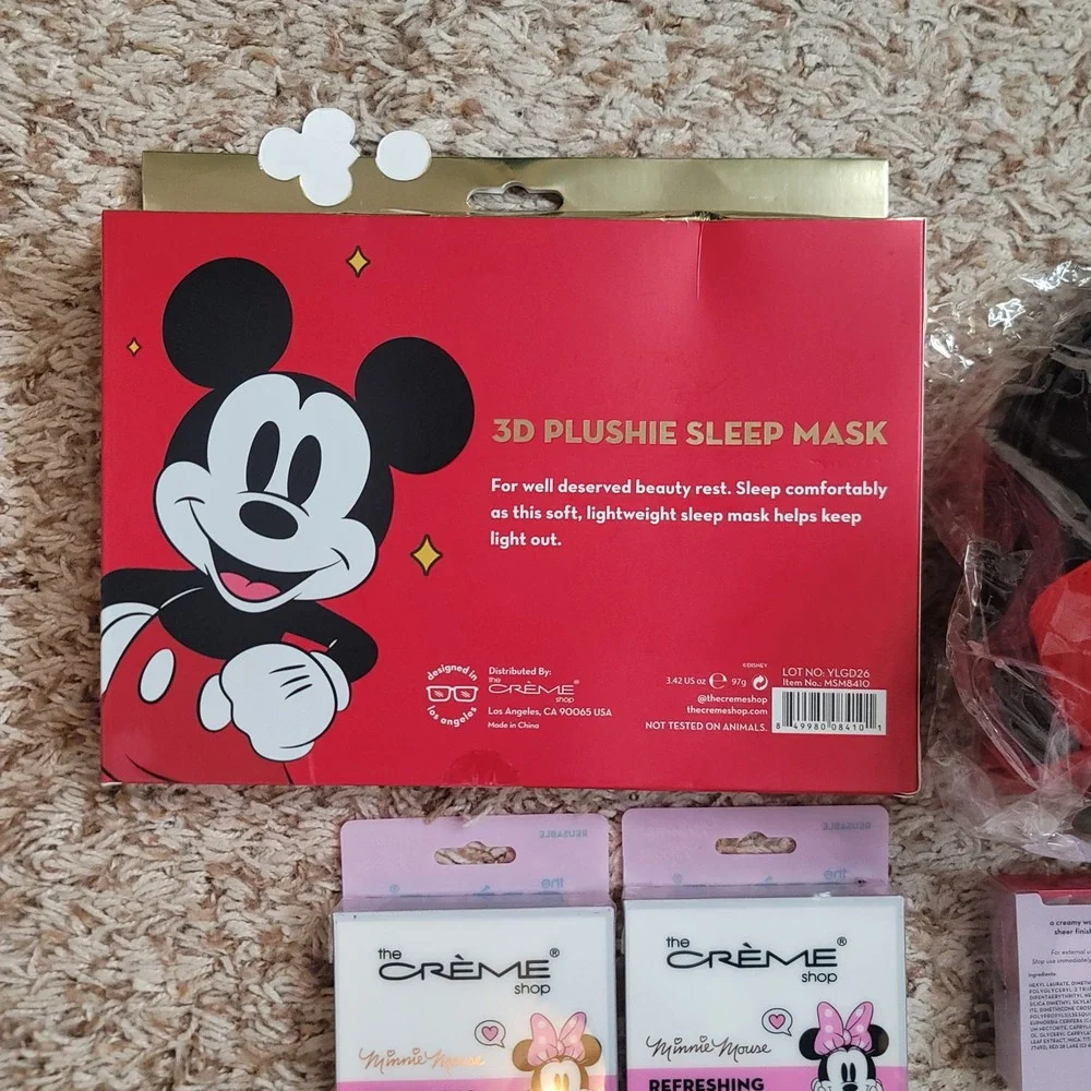 The Crème Shop Disney Beauty Set Womens Red Mickey Minnie Makeup Skincare Bundle